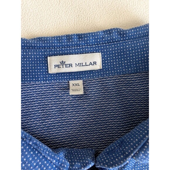 Peter Millar Men’s Southlake Cotton Polo Shirt MF20K06S Size XXL Golf Pickleball - Picture 3 of 6